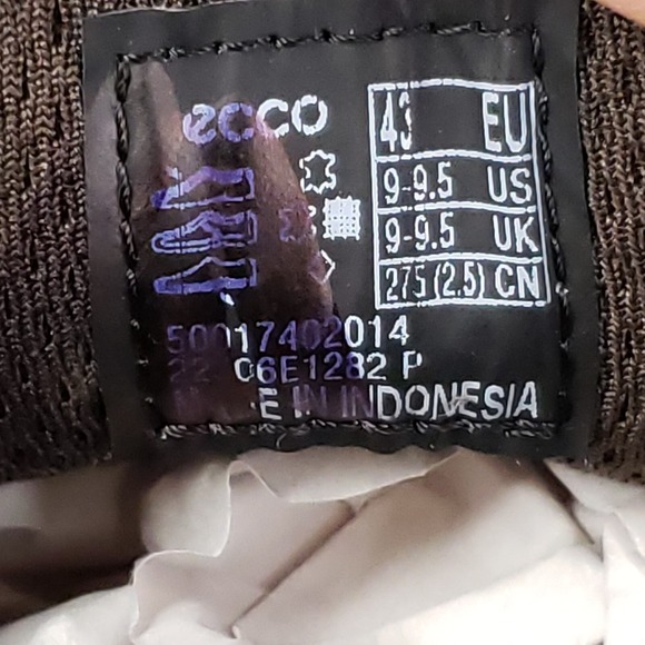 Ecco Helsinki 2 Shoes Mens Sz 9 Brown Leather Oxford Dress Bike Toe Derby *READ* - Picture 11 of 16